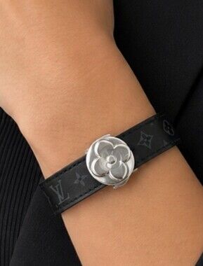 Louis Vuitton Black Good Luck Monogram Bracelet